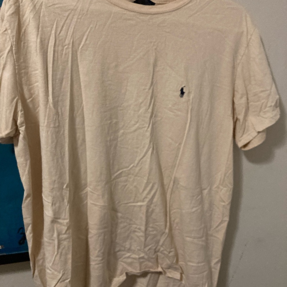 Ralph Lauren Men's Beige Short Sleeve Tee